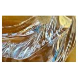 DR - Orrefors Signed Crystal Bowl 7.5 Inch Wide Swirl Design