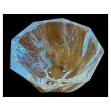 DR - Orrefors Signed Crystal Bowl 7.5 Inch Wide Swirl Design