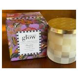 DR - Mackenzie-Childs Glow Paradise Candle Lime Zest and Bergamot 8oz with Box