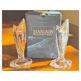Pair of Marquis by Waterford Palma Crystal 6 Inch Vases with Box