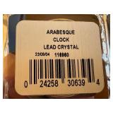 DR - Marquis by Waterford Crystal Arabesque Lead Crystal Clock with Box