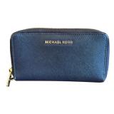 DR - Michael Kors Navy Blue Zip-Around Wallet