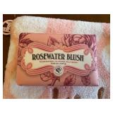 DR - Henri Bendel Pink Polka Dot Bikini Bag with Snow Fox Jade Roller and 2 Soaps