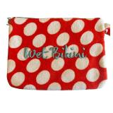 DR - Henri Bendel Wet Bikini Pouch Red Polka Dot Terry