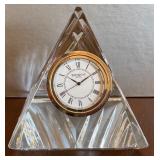 Waterford Crystal Pyramid Desk Clock, Made in Ireland