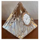 Waterford Crystal Pyramid Desk Clock, Made in Ireland