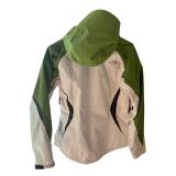 DR - The North Face Womens Medium Hooded Jacket Green and White