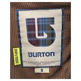 O - Burton Dryride Blue and Olive Hooded Jacket Size Small