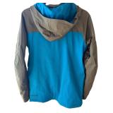 O - Burton Dryride Blue and Olive Hooded Jacket Size Small