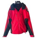 O - Kjus Red and Black Ski Jacket Size 54 with Hood