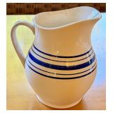 K - Ralph Lauren Farmstead Ticking Ironstone Pitcher