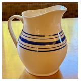 K - Ralph Lauren Farmstead Ticking Ironstone Pitcher