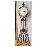 LR - Vercelli Howard Miller Iron Grandfather Clock with Pendulum