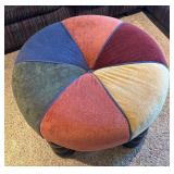 Beachley Colorful Upholstered Ottoman, 30 Inch Round
