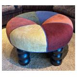 Beachley Colorful Upholstered Ottoman, 30 Inch Round