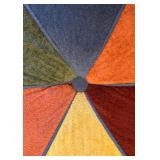 Beachley Colorful Upholstered Ottoman, 30 Inch Round