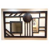 LL - Large Modern Wall Decor with Mirror Accents