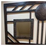 LL - Large Modern Wall Decor with Mirror Accents