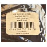 LL - Waterford Lis Diamond Red Lead Crystal Large Bowl