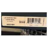 LL - Waterford Lis Diamond Red Lead Crystal Large Bowl