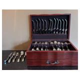 DR - Yamazaki Flatware Service for 14 in Wooden Chest - 73 Pieces