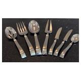 K - Set of 7 Yamazaki Stainless Steel Serving Pieces