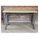 P - Granite Top Console Table with Metal Base