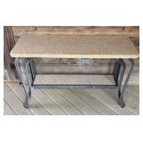 P - Granite Top Console Table with Metal Base