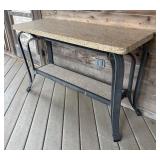 P - Granite Top Console Table with Metal Base