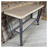 P - Granite Top Console Table with Metal Base