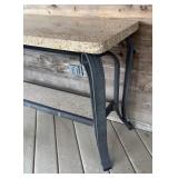 P - Granite Top Console Table with Metal Base
