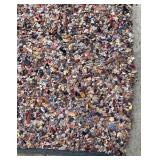 LR - Large Multicolor Leather Shag Area Rug