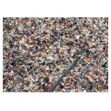 LR - Large Multicolor Leather Shag Area Rug