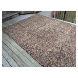 LR - Large Multicolor Leather Shag Area Rug