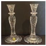 LL - Pair of Waterford Crystal Sea Jewel Candlesticks