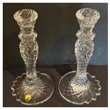 LL - Pair of Waterford Crystal Sea Jewel Candlesticks