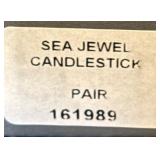 LL - Pair of Waterford Crystal Sea Jewel Candlesticks