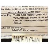 LL - Set of 4 Yuan Bao Black Faux Leather Barstools