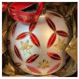 LL - Waterford Holiday Heirlooms Set of 4 Glass Christmas Ornaments