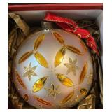 LL - Waterford Holiday Heirlooms Set of 4 Glass Christmas Ornaments