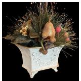 LL - Pair of 24-Inch Festive Topiary Arrangements with Shimmering Accents