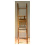 LL - Decorative Wood Ladder with Removable Box