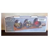 LL - Gibson Elite 4-Piece Porcelain Tidbit Bowl Set with Wood Paddle