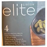 LL - Gibson Elite 4-Piece Porcelain Tidbit Bowl Set with Wood Paddle