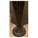 LL - Decorative Bronze-Finish Vase with Dried Stems