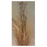 LL - Decorative Bronze-Finish Vase with Dried Stems