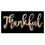 LL - Set of 3 Inspirational Script Wall Decor Signs Blessed ,Grateful and Thankful