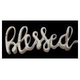 LL - Set of 3 Inspirational Script Wall Decor Signs Blessed ,Grateful and Thankful