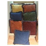 LL - Set of 7 Accent Throw Pillows with Fringe