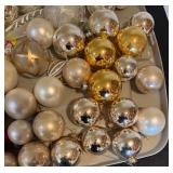 LL - Large Collection of Festive Christmas Ornaments Assorted Colors and Sizes